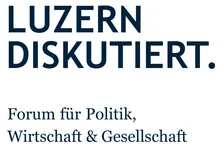 Logo Luzern diskutiert. mit Claim «Forum für Politik, Wirtschaft & Gesellschaft»