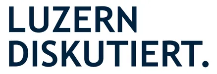 Logo Luzern diskutiert. in Dunkelblau